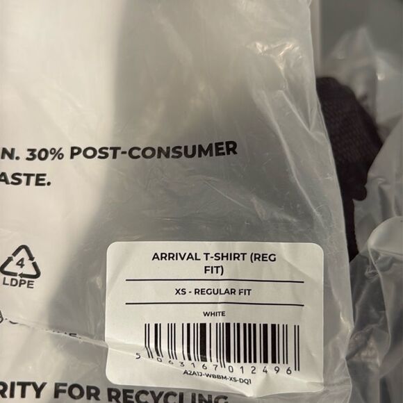 GYMSHARK ARRIVAL T-SHIRT‎ REGULAR FIT WHITE NWT IN PACKAGING - Picture 7 of 8